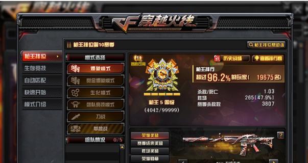 端游cf枪王一需要多少分？如何达到枪王一的段位？